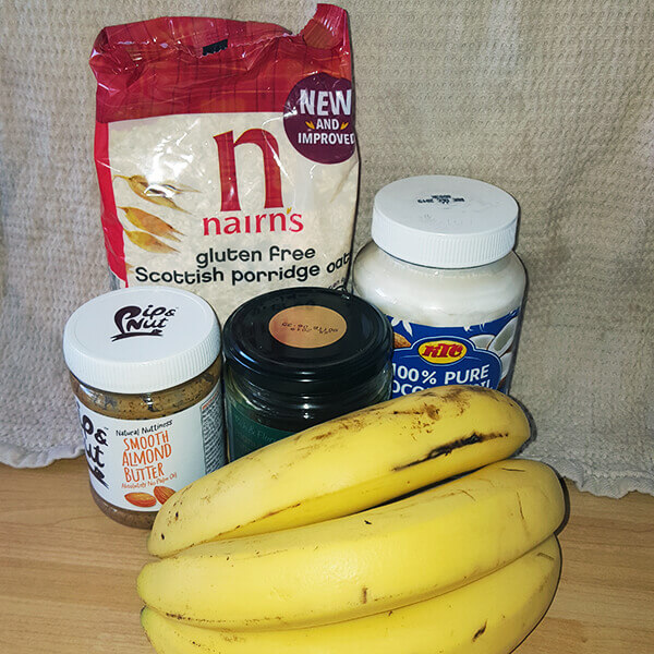 Banana and Oat Cookie Ingredients